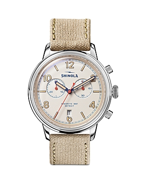 SHINOLA TRAVELER 2 EYE CHRONO WATCH, 42MM