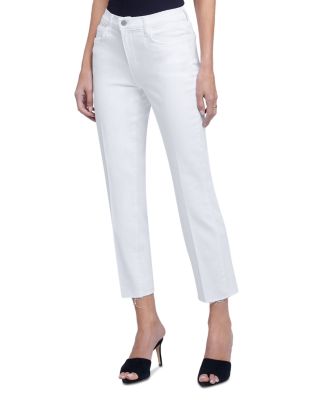 L'AGENCE - Sada High Rise Cropped Straight Jeans in Blanc