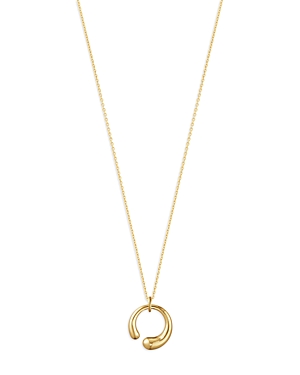 Shop Georg Jensen 18k Yellow Gold Mercy Small Pendant Necklace, 17.72