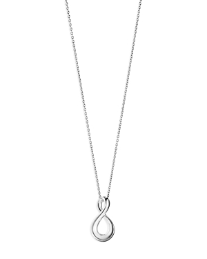 Shop Georg Jensen Sterling Silver Infinity Pendant Necklace, 17.72