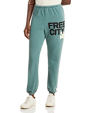 Free City Cotton Logo Sweatpants in Surplus Green