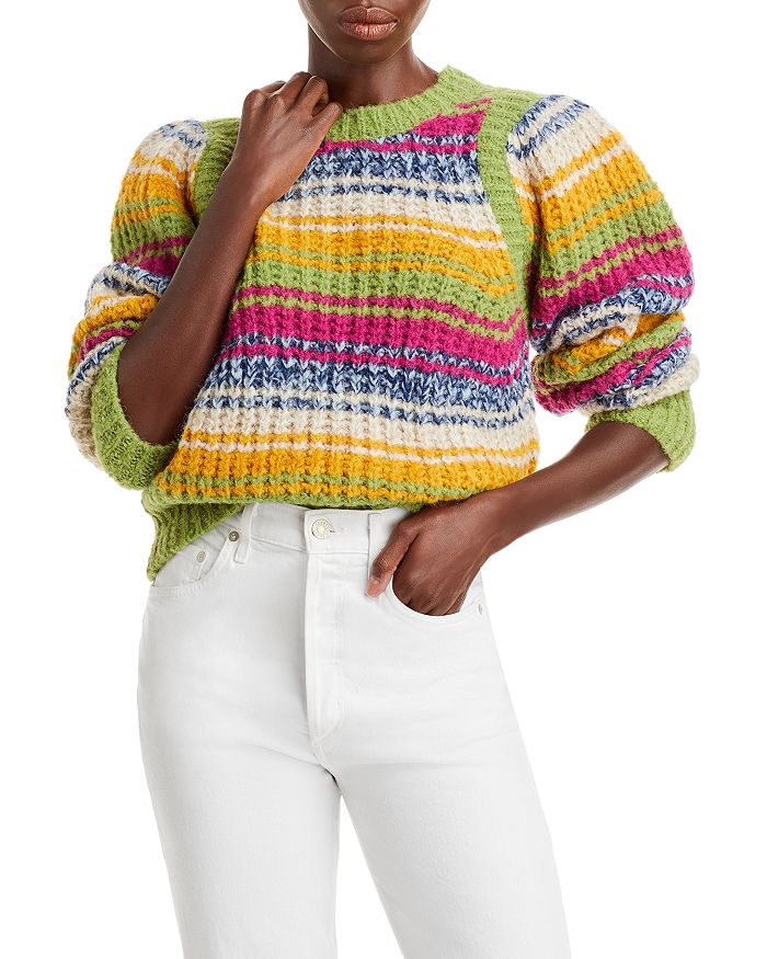 Fordeling Skilt Christchurch MOTHER Striped Puff Sleeve Sweater | Bloomingdale's