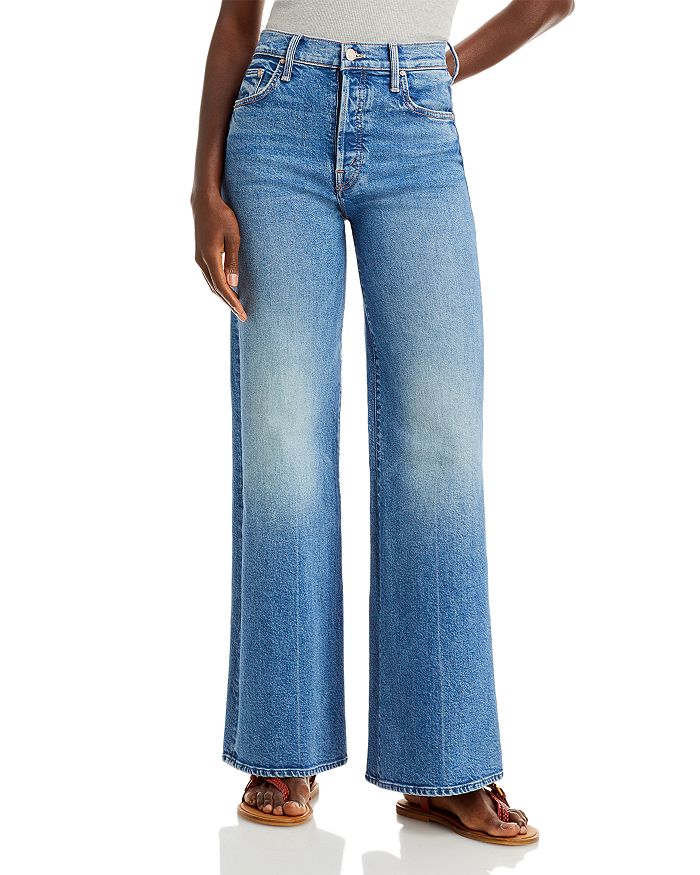 MOTHER The Tomcat High Rise Wide Leg Roller Jeans in Other Mood ...