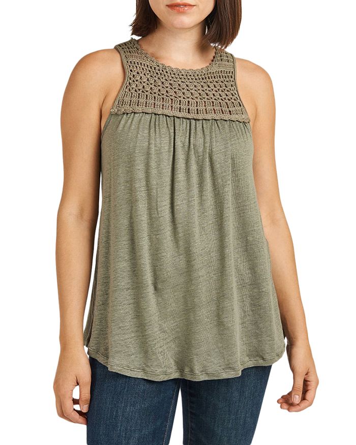 Daniel Rainn Crocheted Sleeveless Top Bloomingdale's