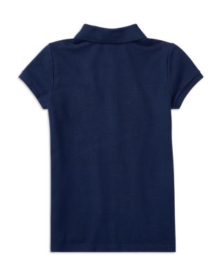 Girls' Mesh Knit Polo - Little Kid, Big Kid