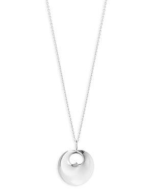 Georg Jensen Sterling Silver Hidden Heart Pendant Necklace, 17.72