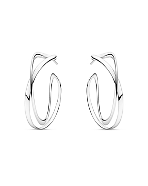 Georg Jensen Sterling Silver Infinity Medium Hoop Earrings