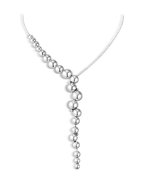 Shop Georg Jensen Sterling Silver Moonlight Grapes Ball Cluster Lariat Necklace, 17.32