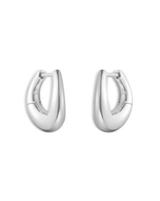 Georg Jensen - Sterling Silver Graduated Huggie Hoop Earrings
