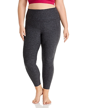 Beyond Yoga Out Of Pocket High Waisted Leggings In Black-charcoal