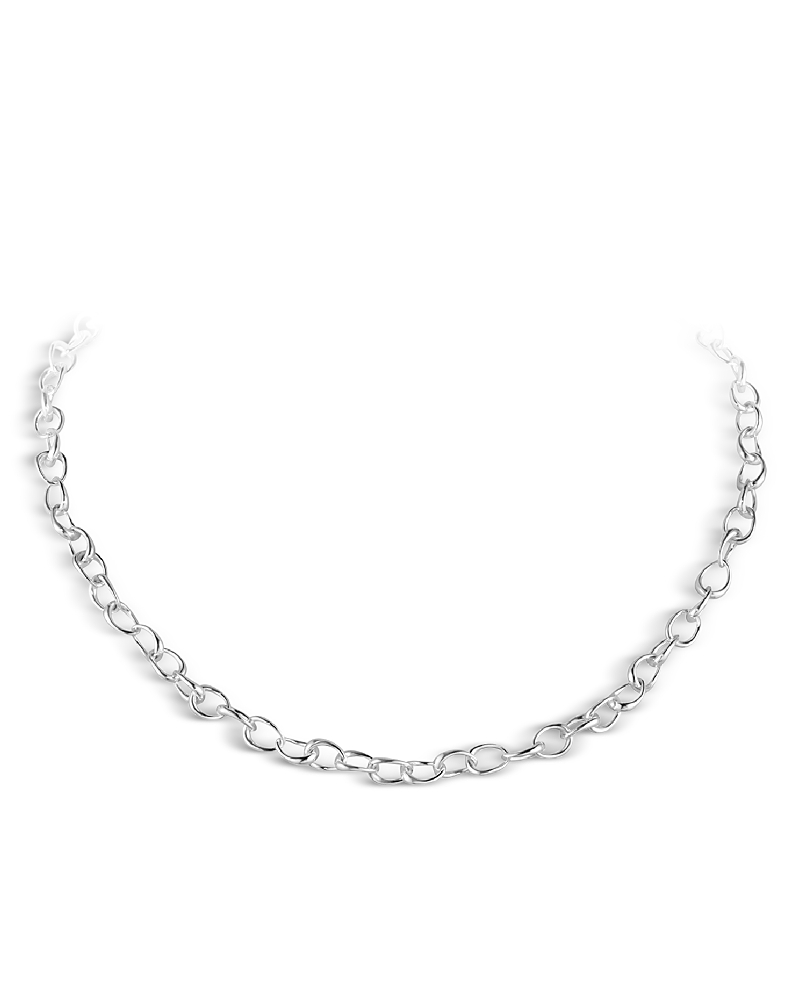Georg Jensen Sterling Silver Offspring Small Link Necklace, 17.72 In Silver