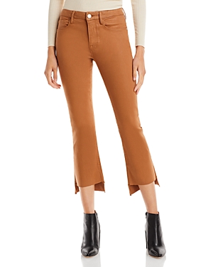 Frame Le Crop Mini Mid Rise Bootcut Jeans in Latte