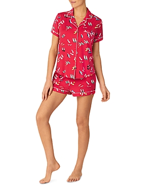 Kate Spade New York Short Sleeve Boxer Pajama Set In Party Shoes