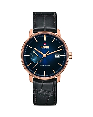 Shop Rado Coupole Classic Power Reserve Watch, 41mm In Blue/black