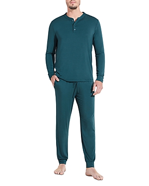 Eberjey Henry Pajama Set In Evergreen