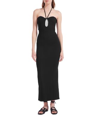 STAUD - Bardot Halter Dress