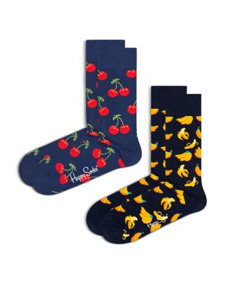 Happy Socks Classic Cherry Crew Socks, Pack of 2