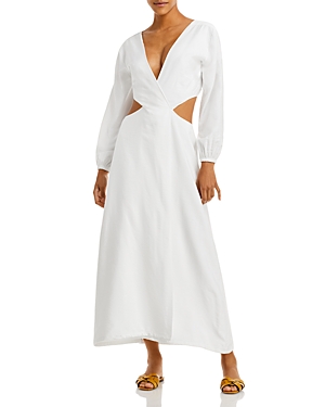 Peixoto Serena Cut-out Maxi Dress In Powder White