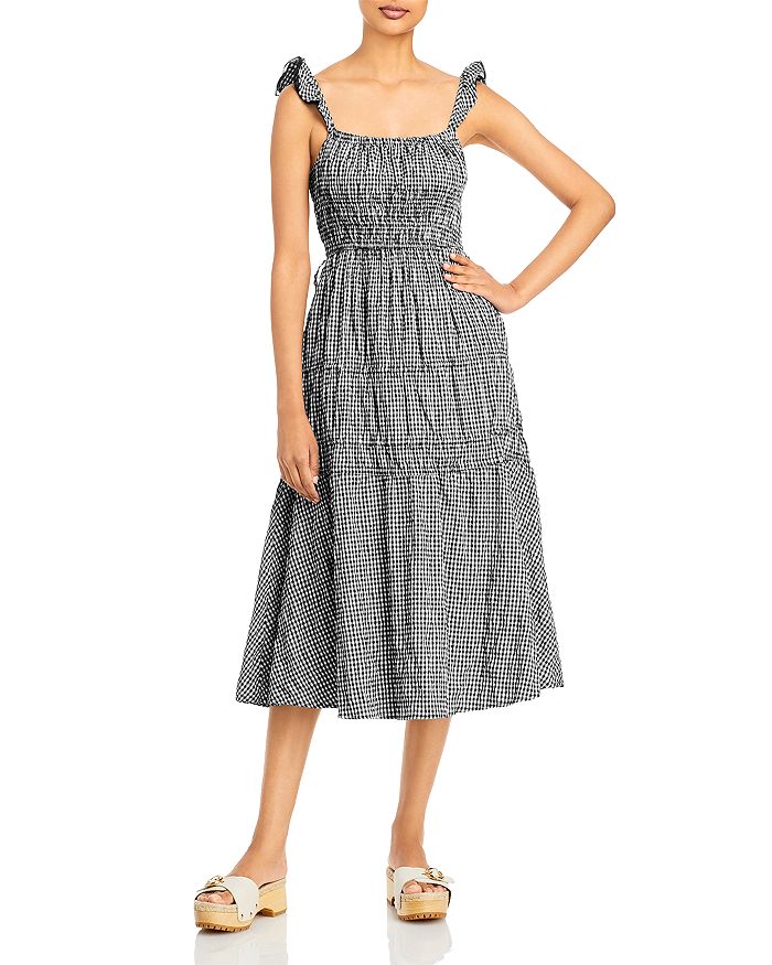 MURREN SHIRRED MIDI DRESS main image 1