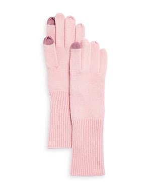 Echo Cashmere Blend Gloves In Pink