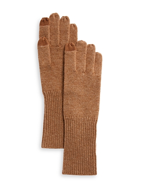 Echo Cashmere Blend Gloves In Brown