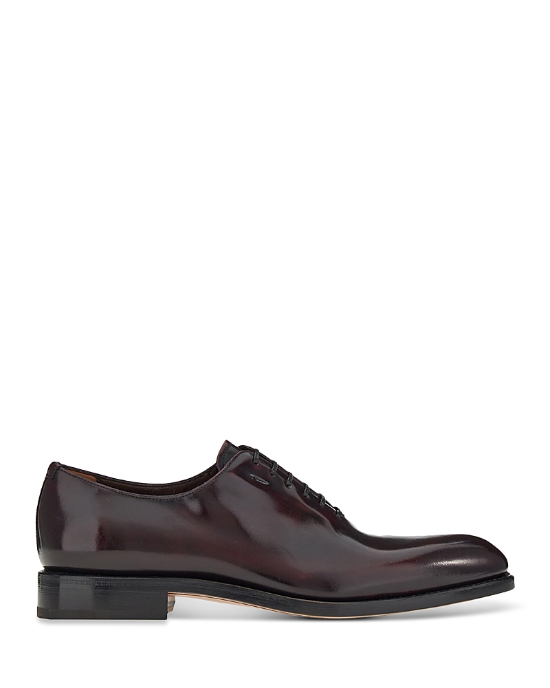 Ferragamo Men's Angiolo Leather Plain Toe Oxfords - Regular In Black