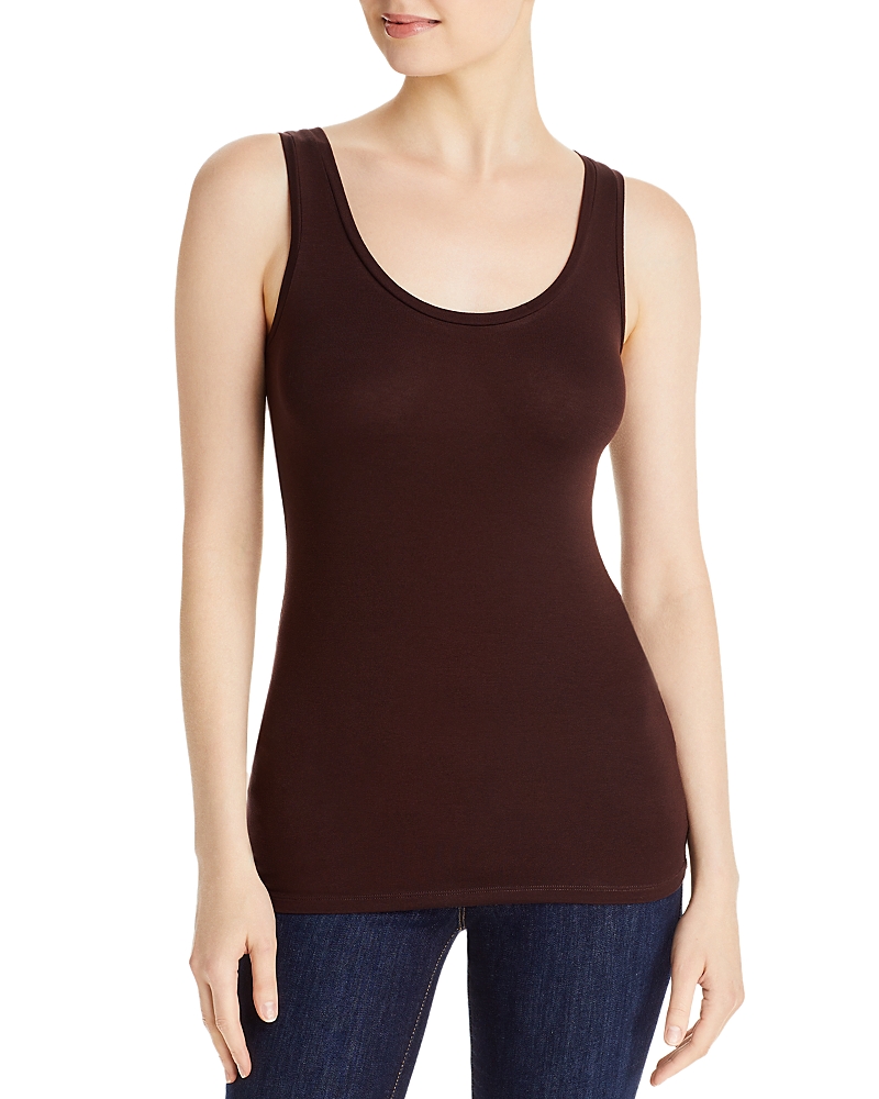 Majestic Scoop Neck Tank In Aubergine