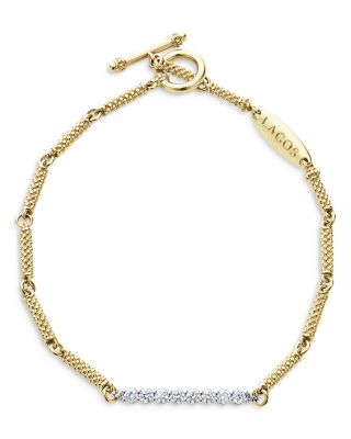 18K Gold & Sterling Silver Signature Caviar Superfine Diamond Bracelets