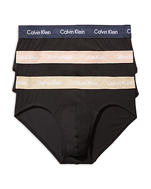 Calvin Klein Cotton Stretch Moisture Wicking Hip Briefs, Pack Of 3 In Black- Shoreline/clay/travertine