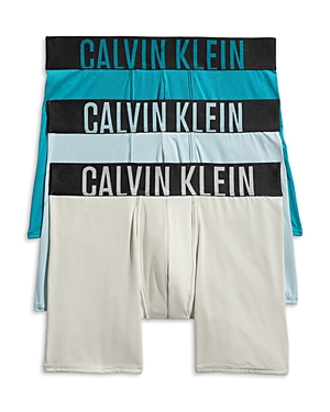 Calvin Klein Intense Power Boxer Briefs, Pack Of 3 In Ocean Mist Gray/tourmaline/deep Lake