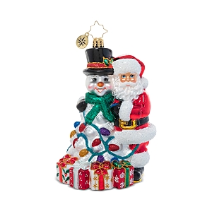 Christopher Radko Frosty Duo Santa & Snowman Ornament