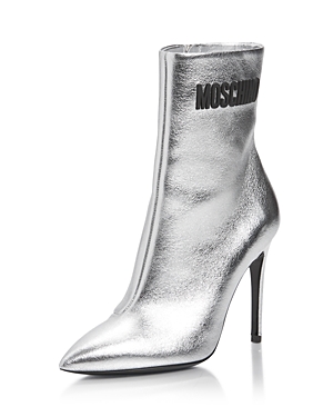 MOSCHINO WOMEN'S POINTED TOE ANKLE BOOTIES