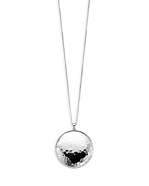 Shop Ippolita Sterling Silver Classico Large Hammered Dome Pendant Necklace, 30
