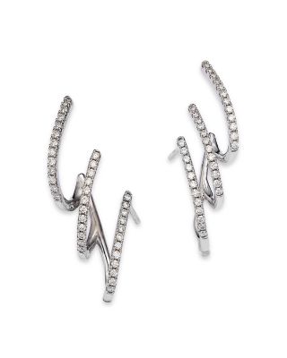 Diamond Statement Earrings in 14K White Gold, 0.40 tcw 