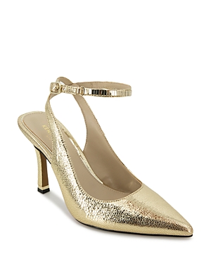 Kenneth Cole Women's Romi Pointed Toe Chain Strap High Heel Pumps In Gold