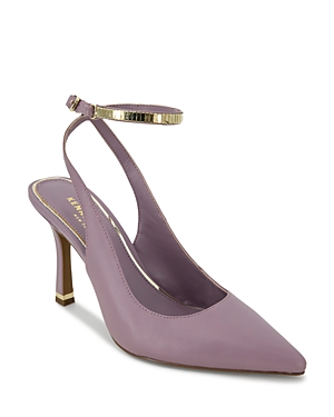 Kenneth Cole Women's Romi Pointed Toe Chain Strap High Heel Pumps In Mauve
