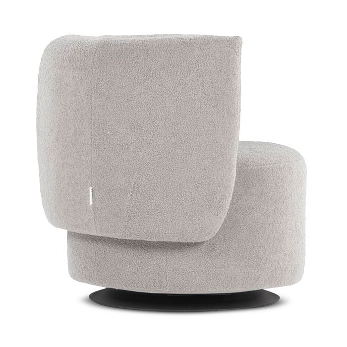 Shop Giuseppe Nicoletti Momo Swivel Chair In Teddy Grey