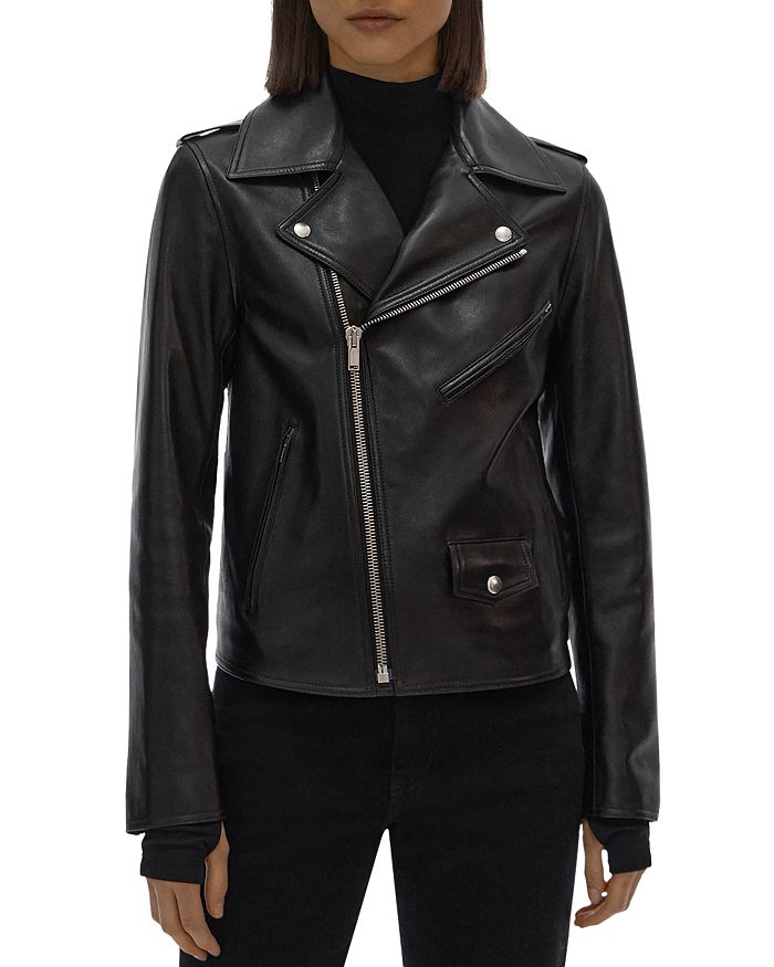 Helmut Lang Raw Leather Biker Jacket Bloomingdale s