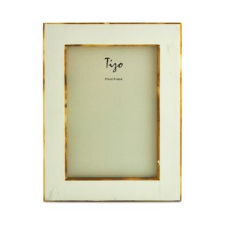 5x7 Tizo Natural White Resin Bone Faux Horn Border Frame