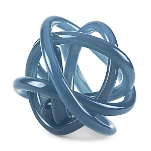 Shop Tizo Handblown Decorative Glass Knot In Smokey Blue