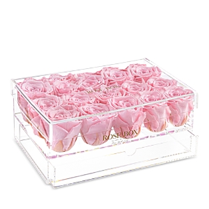 Rose Box Nyc Rose Box 15 Light Pink Roses Jewelry Box