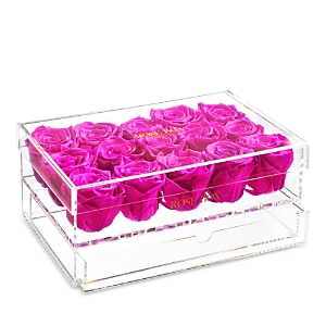 Rose Box Nyc Rose Box 15 Light Pink Roses Jewelry Box In Neon Pink