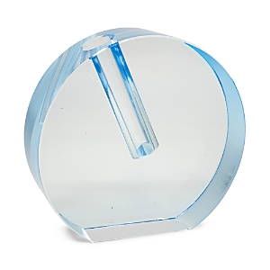 Shop Tizo Crystal Blue Round Flat Vase, Small In Light Blue