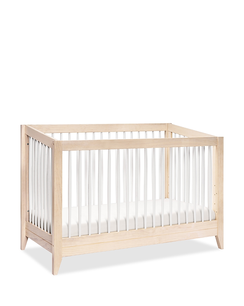 Babyletto Sprout 4 In 1 Convertible Crib With Toddler Bed Conversion Kit In Washed Natural / White
