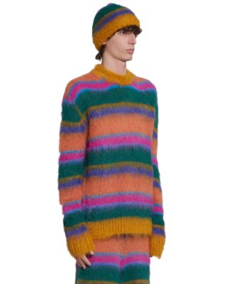 Marni Striped Crewneck Fuzzy Sweater | Bloomingdale's