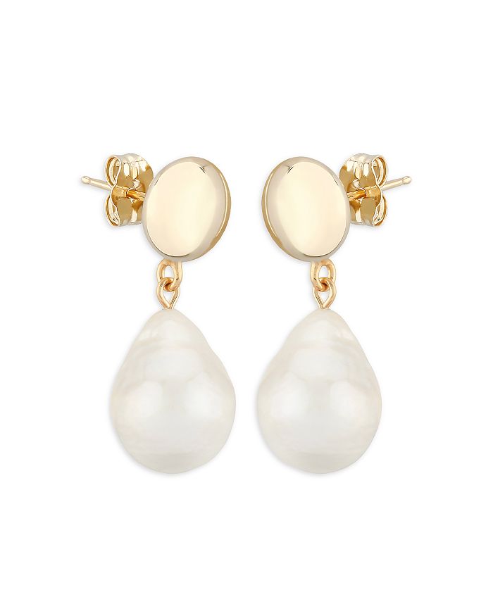 Bloomingdale's Cultured Freshwater Baroque Pearl Drop Earrings in 14K ...