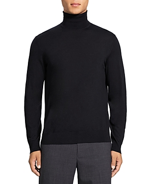 Theory Regal Wool Turtleneck Sweater In Navy