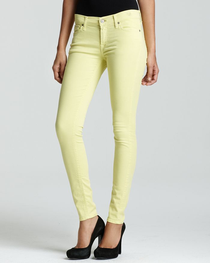 7 For All Twill Jeans in Neon | Bloomingdale's