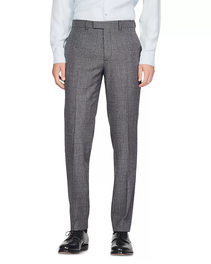Sandro  Formal Houndstooth Classic Fit Suit Pants