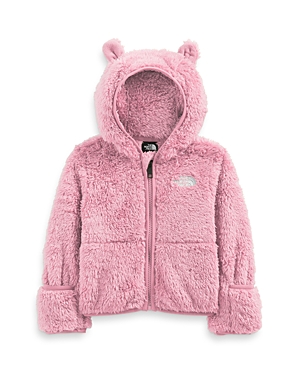 Shop The North Face Unisex Color Blocked Faux Fur Baby Bear Hoodie - Baby In Cameo Pink